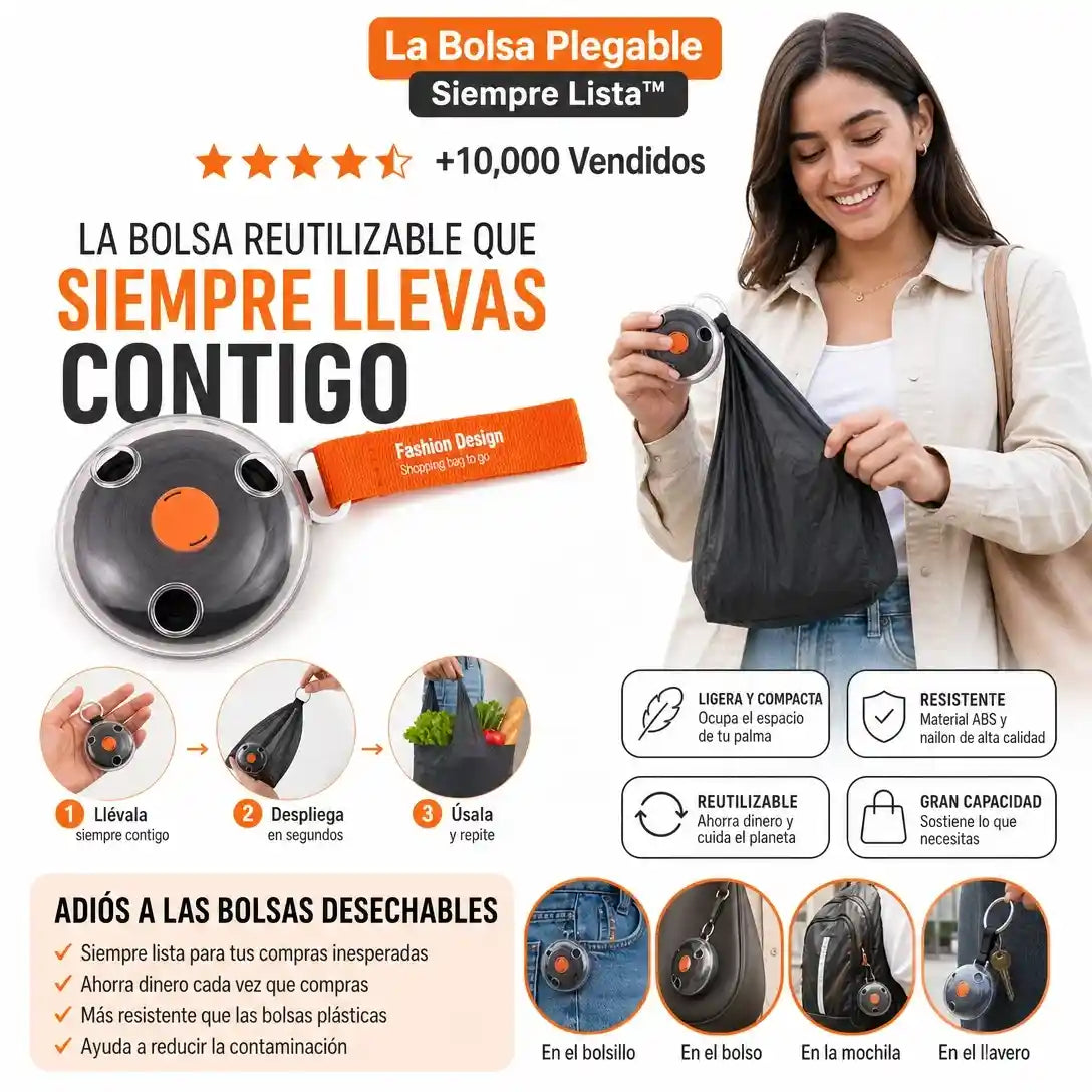 Bolsa plegable Siempre Lista + Aspiradora 3 en 1